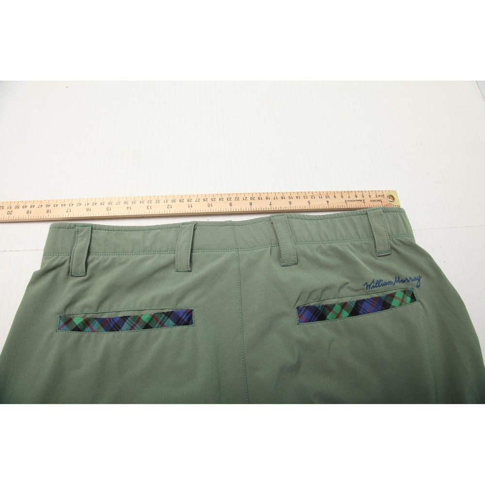 William Murray Pants Mens 34 Olive Green Straight Fit Golf Performance Stretch - Picture 10 of 16